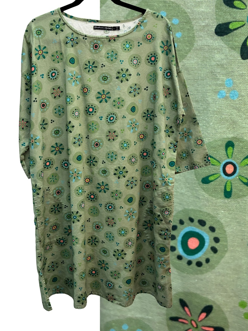 Gudrun Sjödén 100% Cotton Floral Dress L